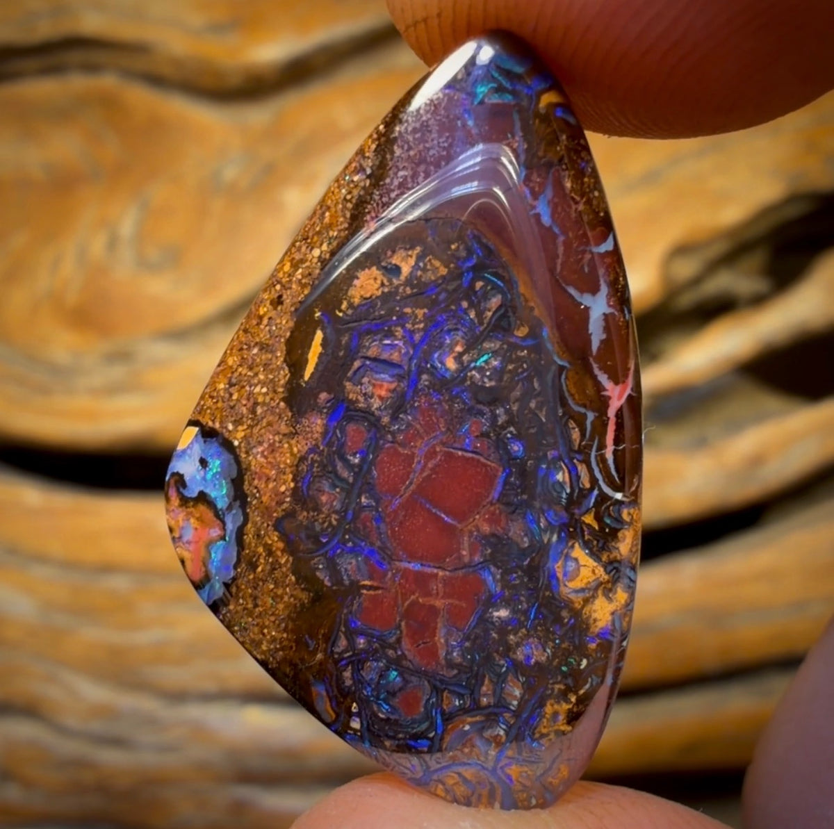 22.7cts - Tribal Yowah Nut Opal. Australian Opal