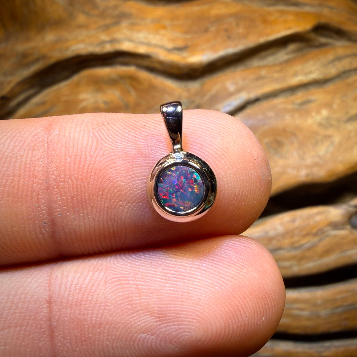 WILDCARD! Sterling Silver - Queensland Boulder Opal Doublet Pendant