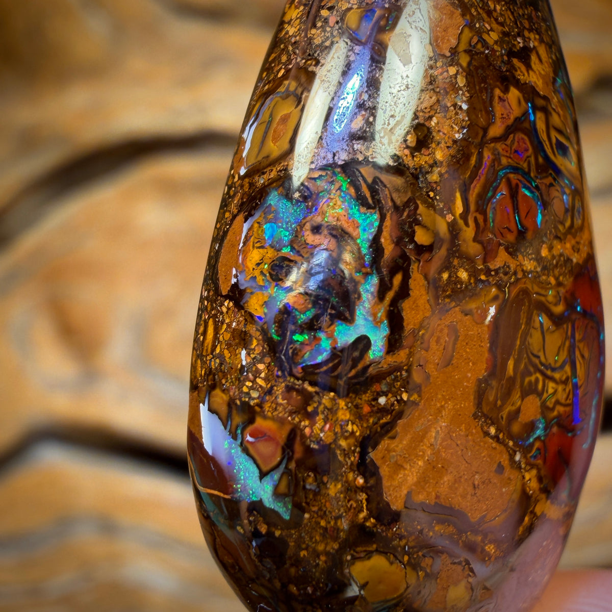Bargain Card! 62.5cts - Tribal Queensland Boulder Opal from Yowah