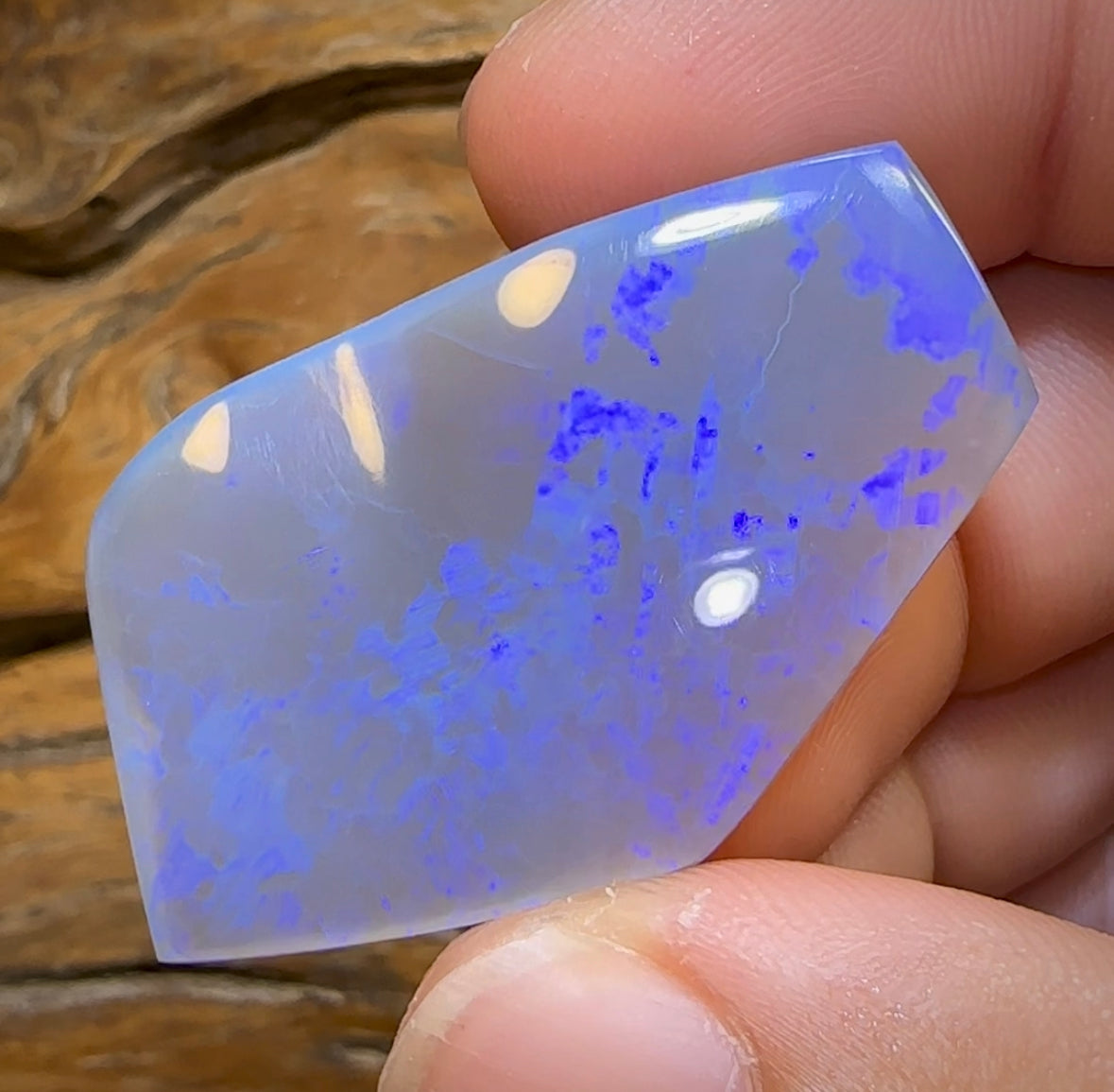 50.6cts - “Purple Slab” Huge Australian Dark Opal from Lightning Ridge - Opal Whisperers