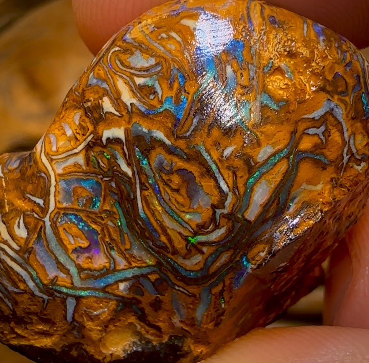 Art of Opal Card! 84.7cts - Crazy Tribal Yowah Nut Opal Rough Piece. Australian Opal