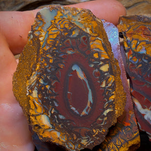Bargain Card! 615cts - 3x Yowah Nut Tribal Opal Rough Parcel. Australian Boulder Opal
