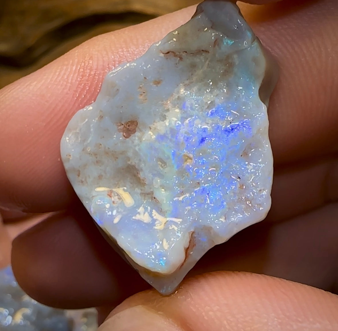 99.2cts - 5x Lightning Ridge Crystal and Dark Opal Rough Parcel - Opal Whisperers