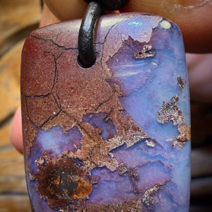31 x 23mm - Drilled Queensland Boulder Opal Necklace