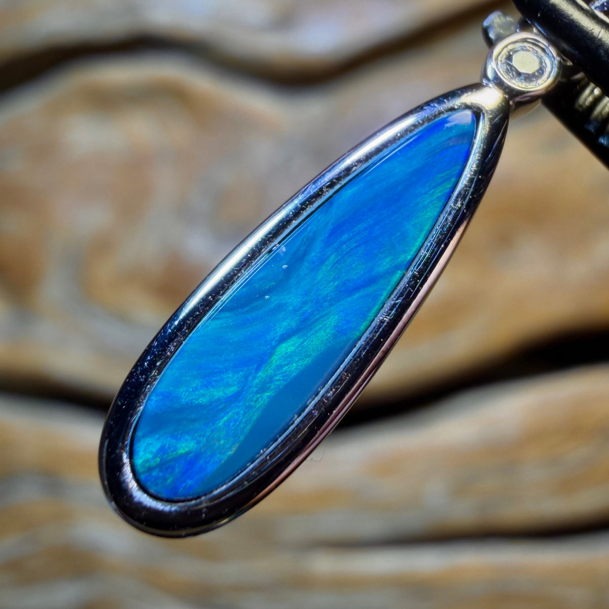 Sterling Silber - Queensland Boulder Opal Doublet Anhänger
