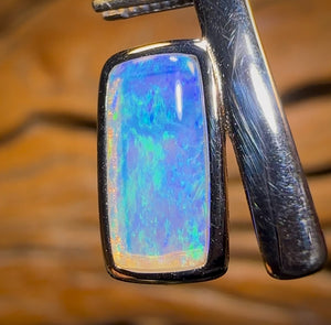 Sterling Silver - Solid South Australian Crystal Opal Pendant