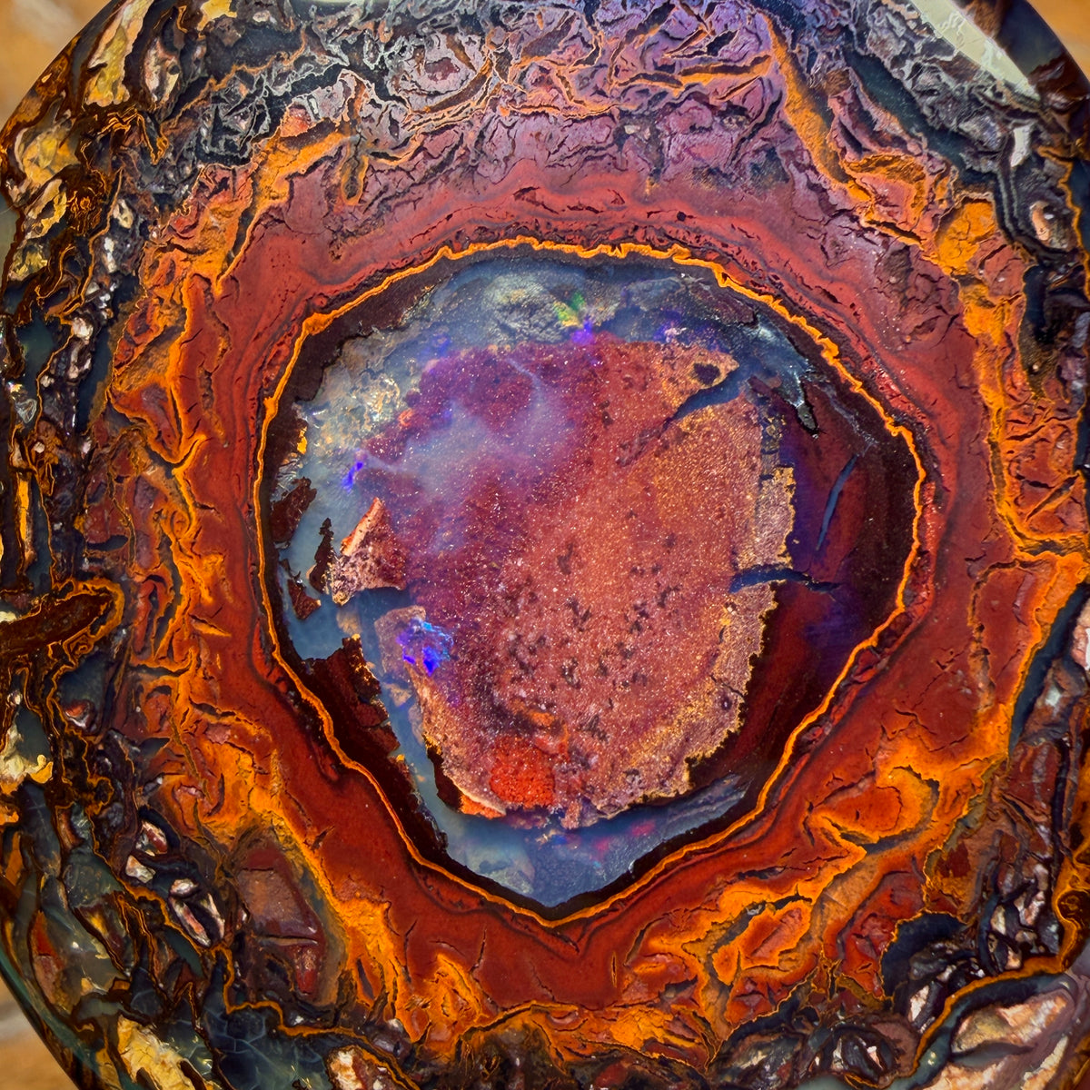 Aren’t you glad you stayed to the end card! 150.7cts - Yowah Nut Tribal / Crystal Centre Opal