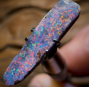 2.15cts - “Red Fire Family”Queensland Boulder Seam Opal