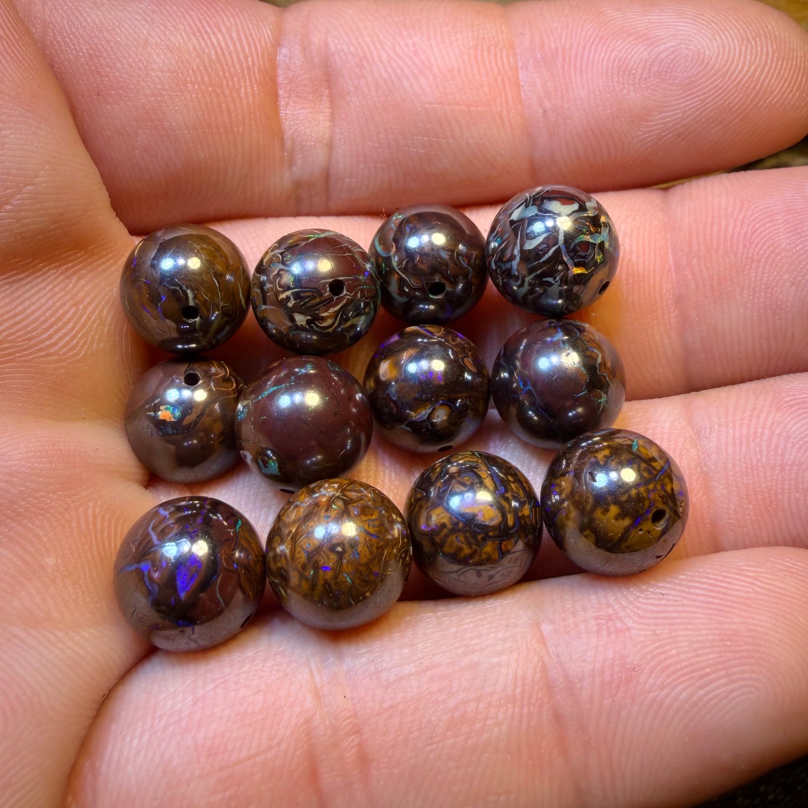 AAA 10 x 10mm Drilled Tribal Boulder Opal Beads. BULK LISTING Multiple available