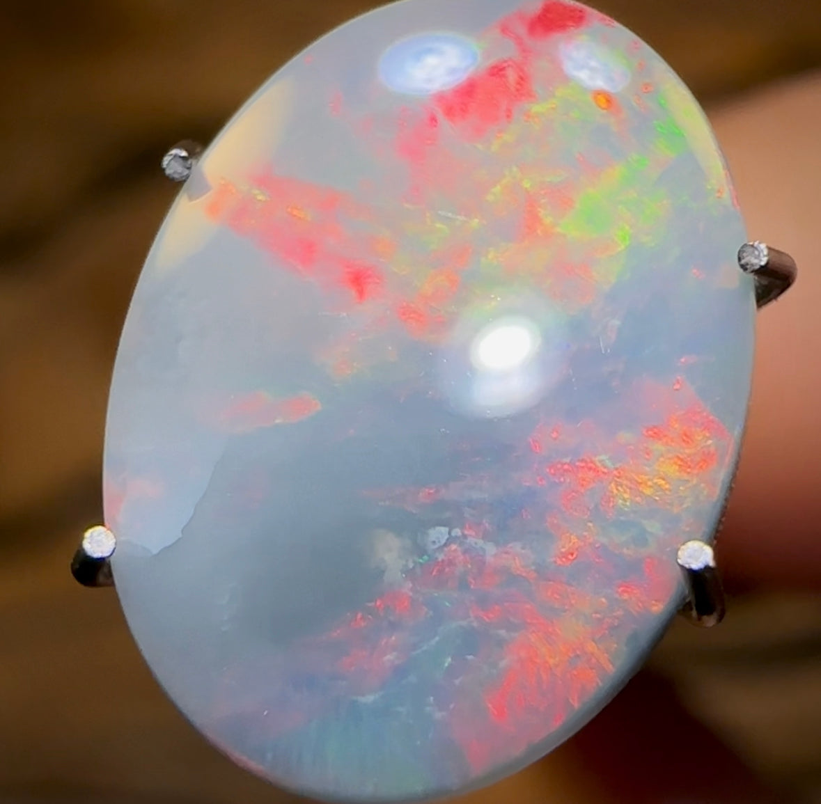 2.7cts - Red on Semi Black Opal from Lightning Ridge Bargain - Opal Whisperers