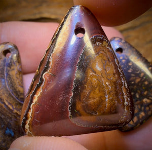 99.1cts - 3x Drilled Queensland Boulder Opals. Wholesale Parcel