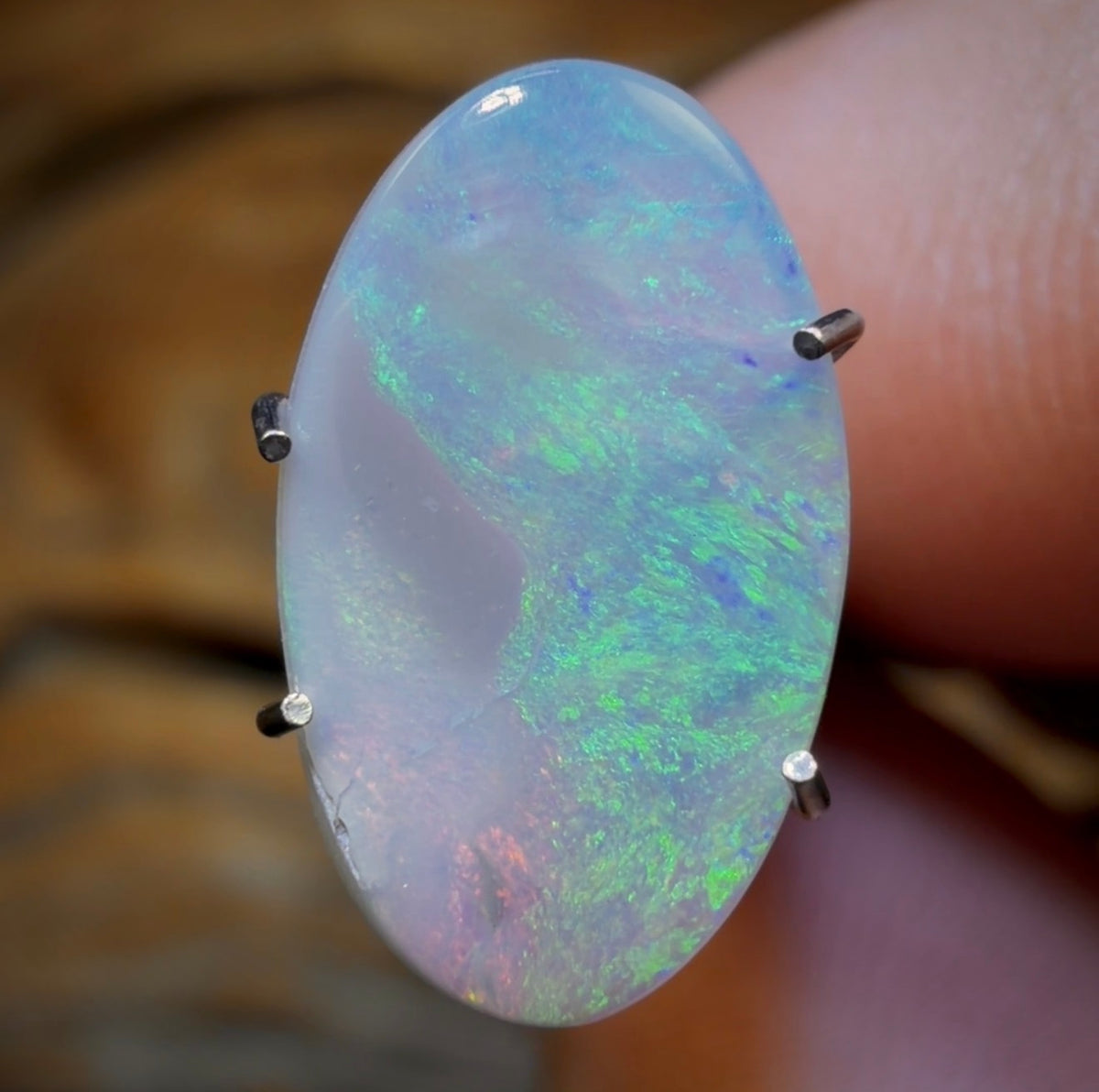 1.45cts - Lightning Ridge Semi Crystal Opal