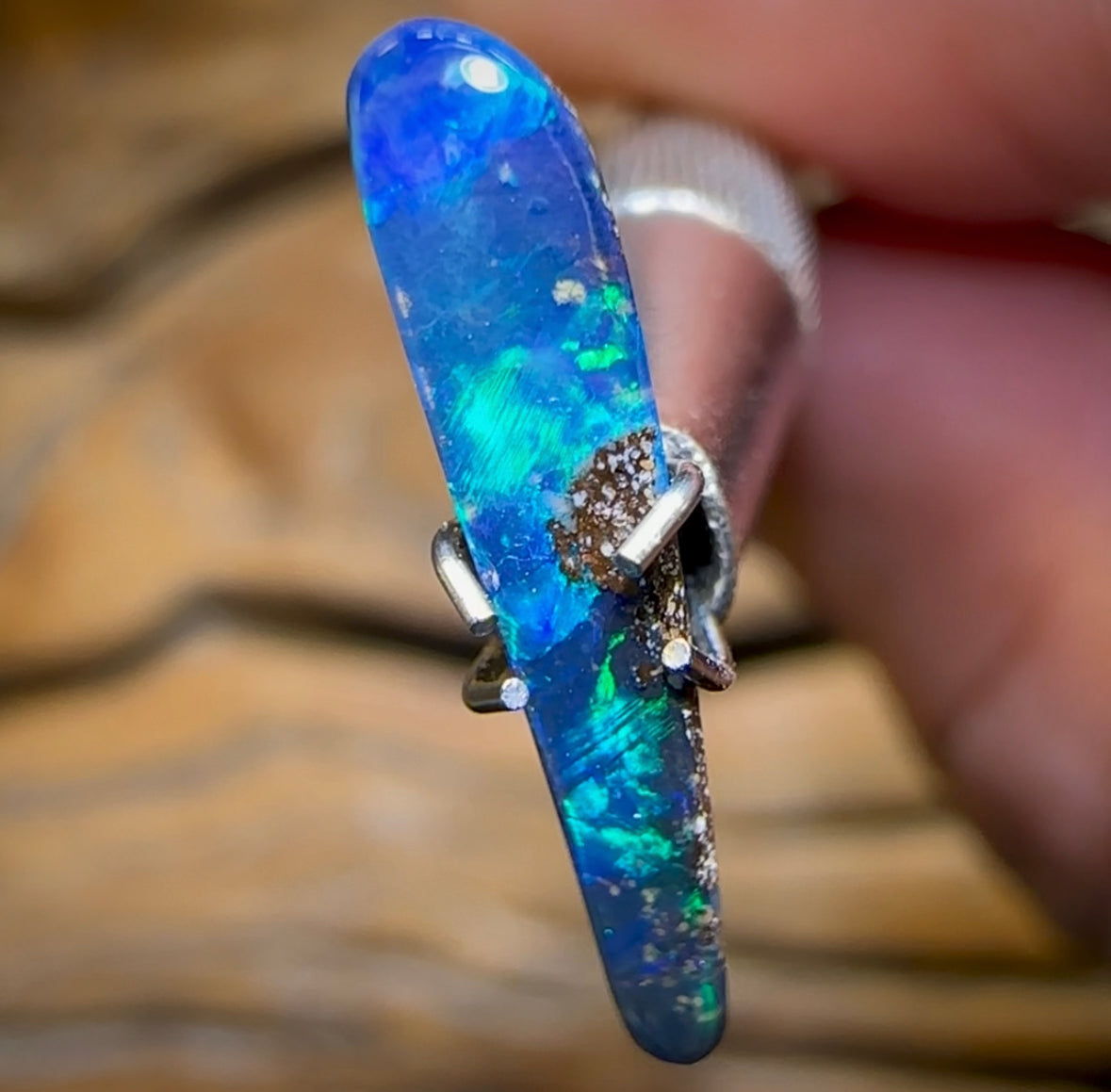 1.3cts - Queensland Boulder Opal from Winton - Opal Whisperers