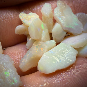 54.6cts - 20x South Australian White Opal Rough Parcel