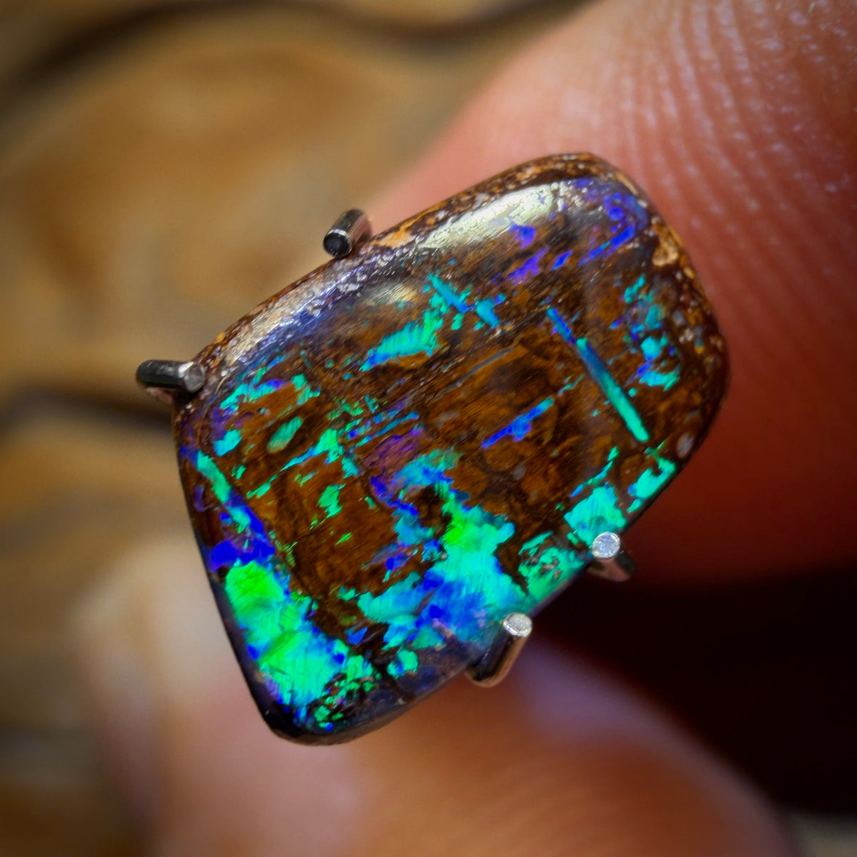 2.2cts - Electric Hieroglyphics Yowah Nut Opal. Australian Boulder Opal