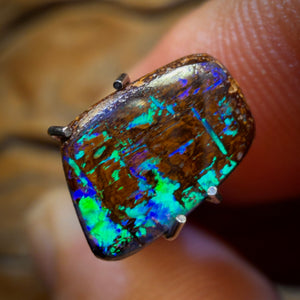 2.2cts - Electric Hieroglyphics Yowah Nut Opal. Australian Boulder Opal