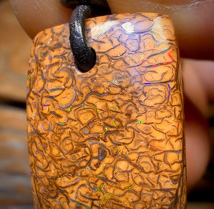 24 x 16mm - Drilled Tribal Queensland Boulder Opal Necklace