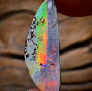 6.15cts - Queensland Boulder Seam Opal. Red Multicolours!