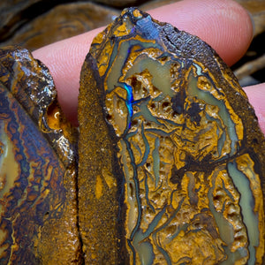 801cts - 3x Yowah Nut Crystal Centre Trio Rough Parcel. Australian Boulder Opal