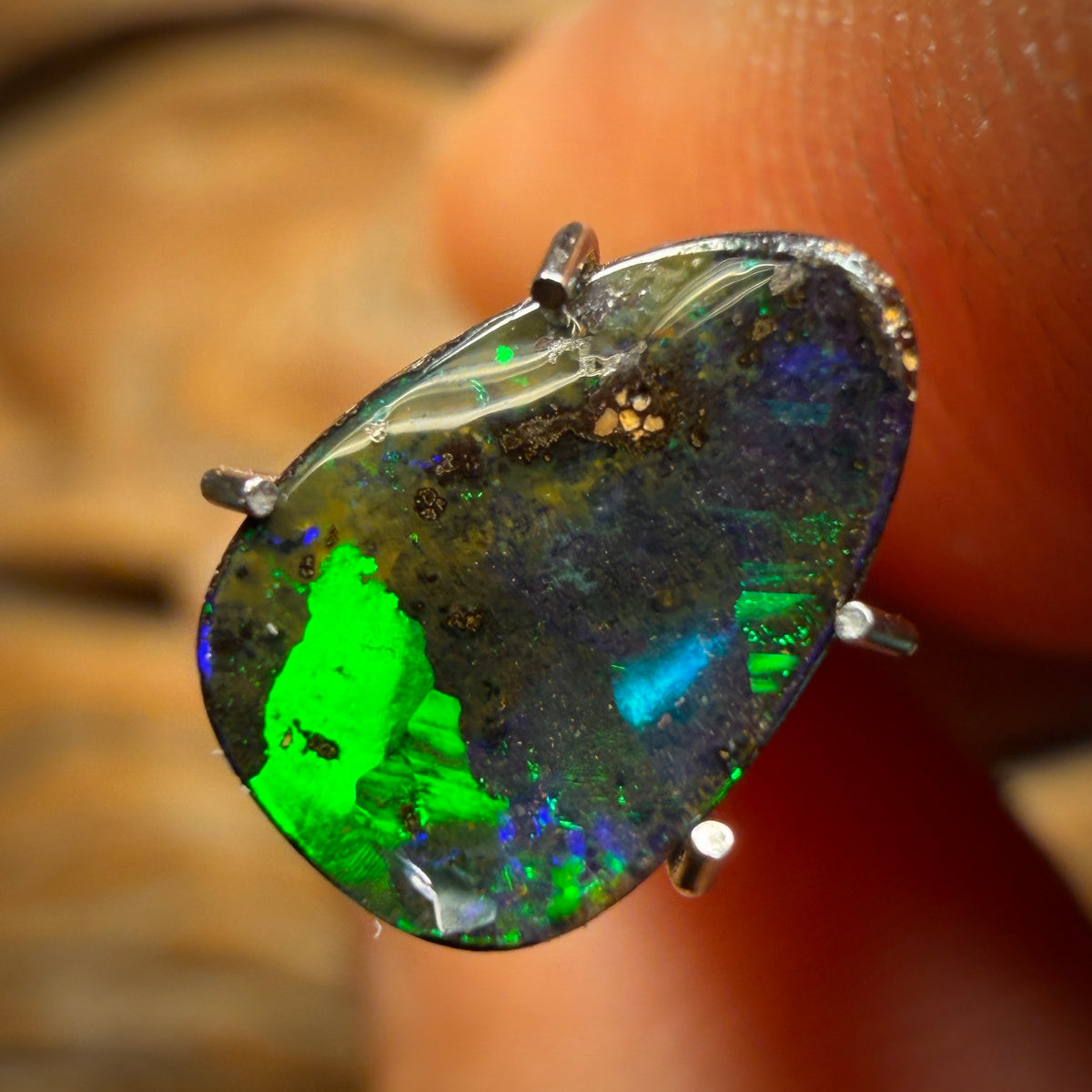 1.45cts - Top Australian Boulder Seam Opal from Winton