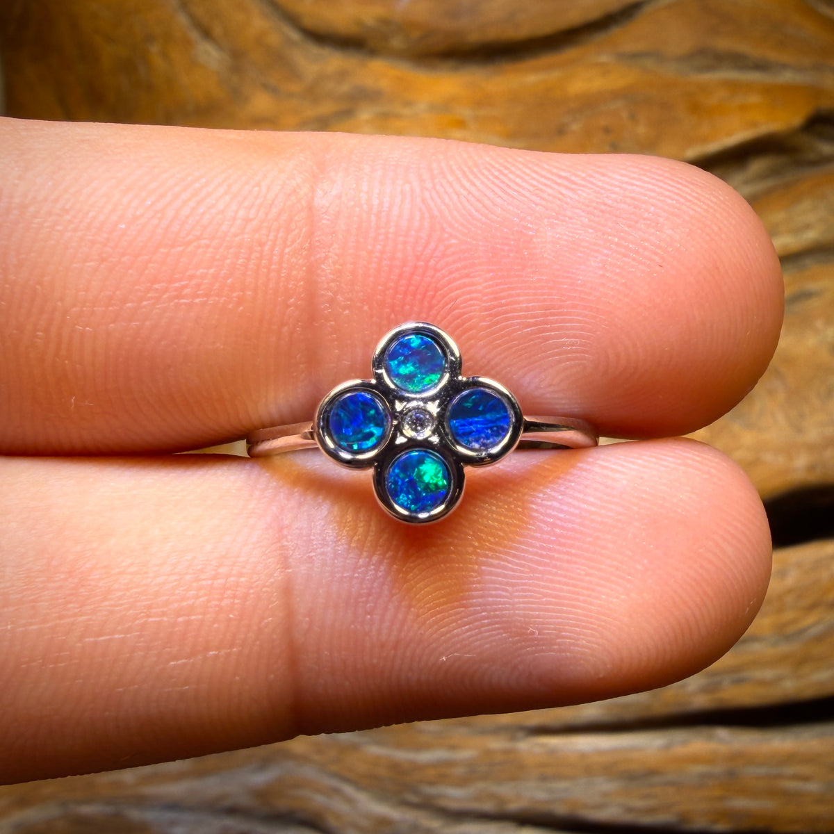Sterling Silver - Queensland Boulder Opal Doublet Ring