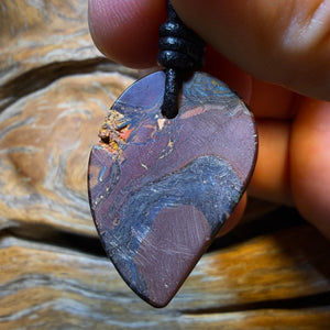 29 x 20mm - “OutaSpace”Drilled Tribal Queensland Boulder Opal Necklace