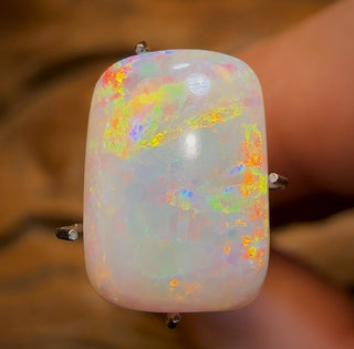 3.21cts - Lightning Ridge Light Opal Great Roling Red Orange Delight