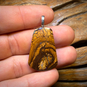 Last card of the night thanks for your patience Card! Solid Tribal Queensland Boulder Opal Pendant