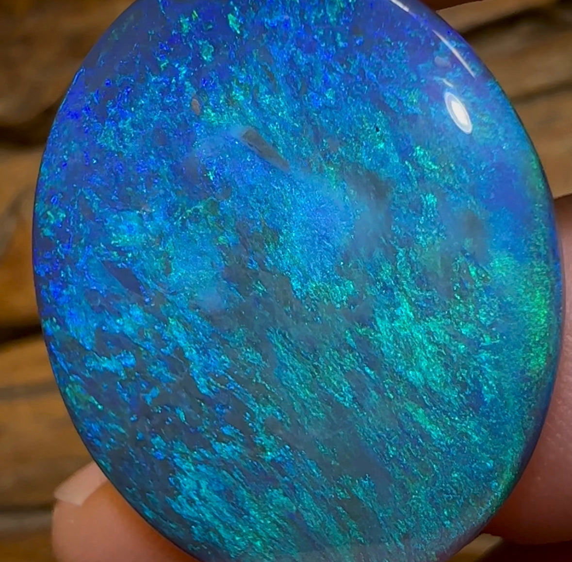 34cts - Large Black Opal from Lightning Ridge. GEM QUALITY - Opal Whisperers