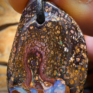 43 x 25mm - Drilled Tribal Queensland Boulder Opal Necklace