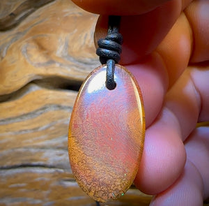 30 x 16mm - Drilled Australian Tight Tribal Boulder Opal Necklace