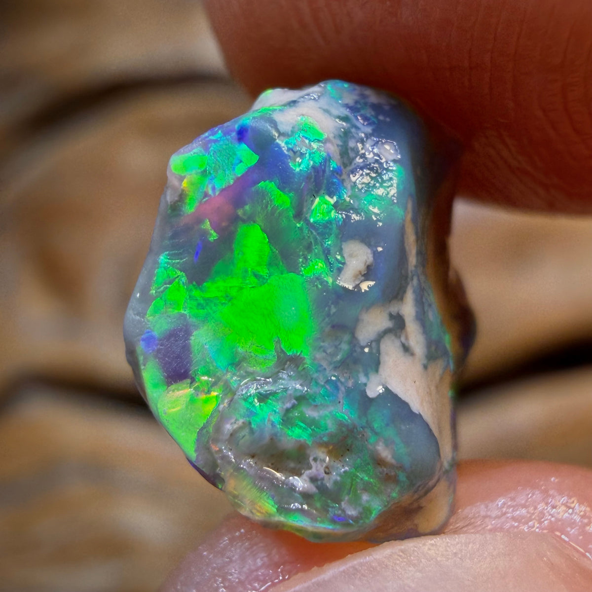 HDW 5.1cts - Lightning Ridge Dark Crystal Opal Rough Piece