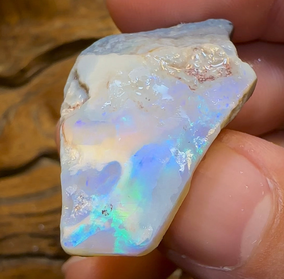 58.2cts - Dark Opal Rough Piece from Lightning Ridge. Flag/Chaff - Opal Whisperers