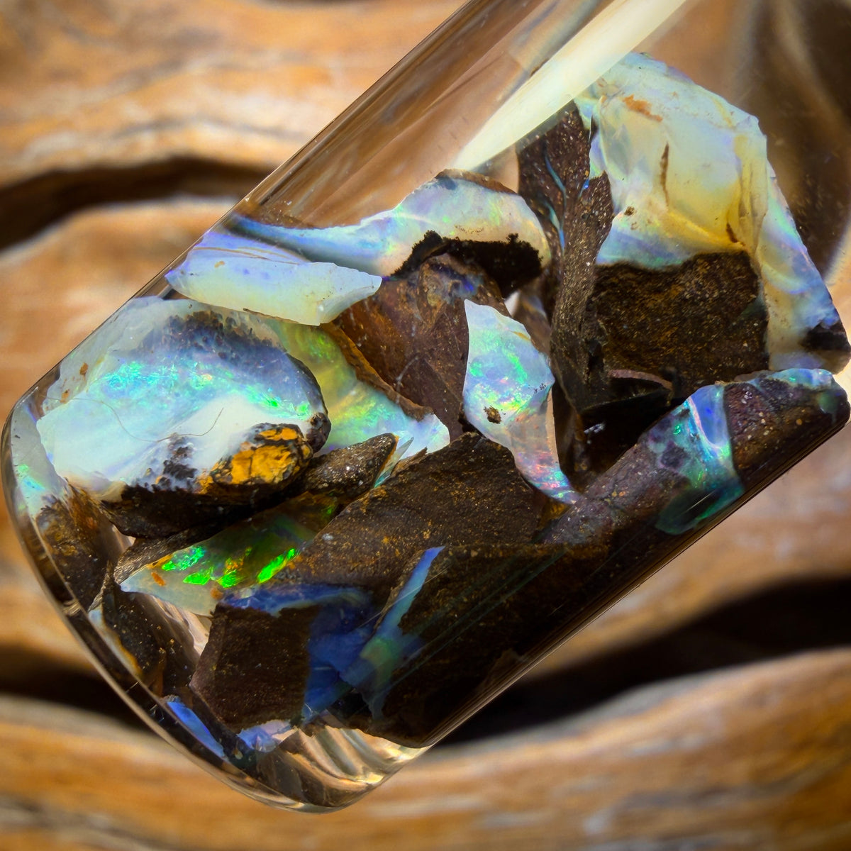 42.6cts - Vial of Australian Boulder Seam Opal Rough