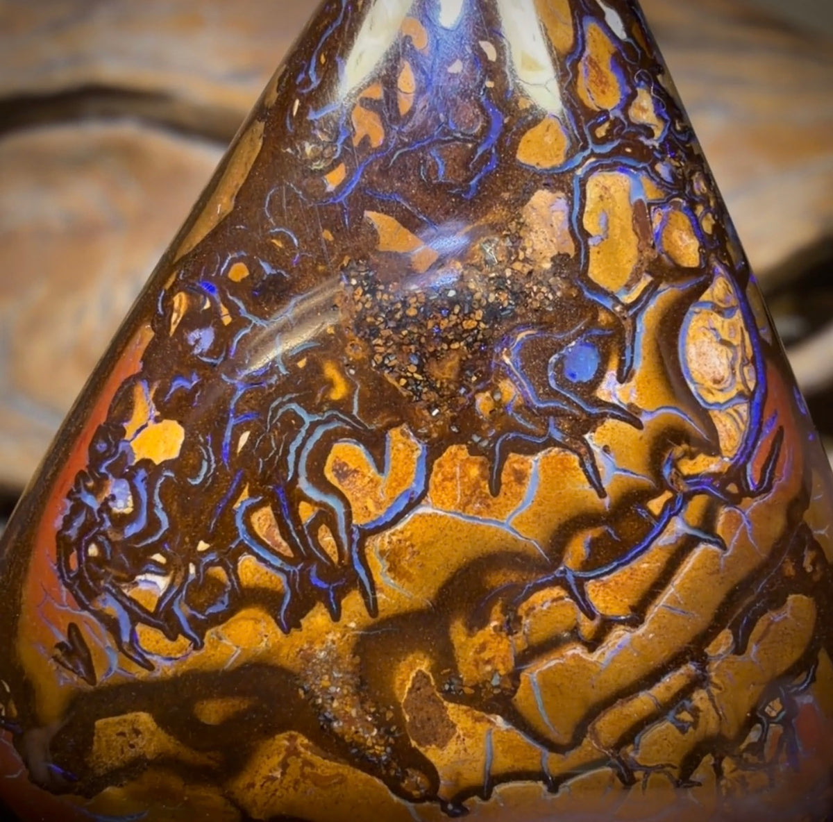 124.5cts - Tribal Australian Boulder Opal from Yowah