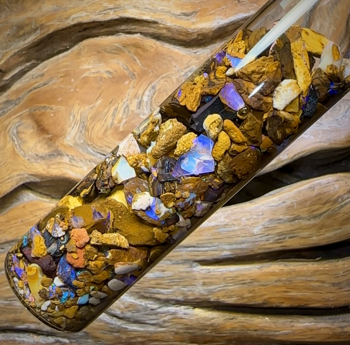 127.8cts - Vial of Australian Boulder Opal Rough