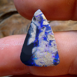 TGIF 9.6cts - Lightning Ridge Black Opal Rub Piece