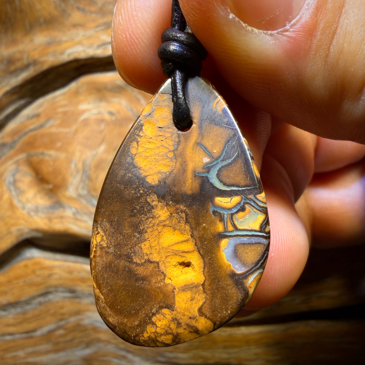 33 x 21mm - Drilled Awesome Tribal Queensland Boulder Opal Necklace