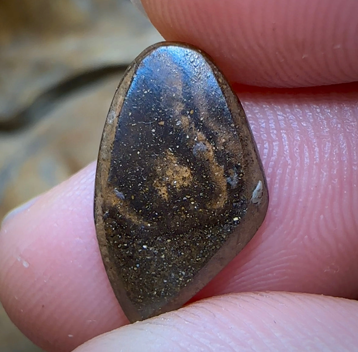 3.8cts - “Red Fire Sunset” Australian Boulder Opal from Winton - Opal Whisperers