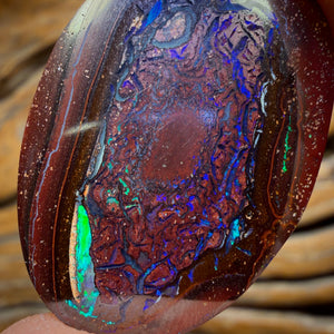 Aren’t You Glad You Hung Around Card! 42.9cts - Yowah Nut Kernel Opal. Double Sided