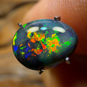 “Set in Stone” - Private Collector Investment - 2.3cts Gem Lightning Ridge Black Opal