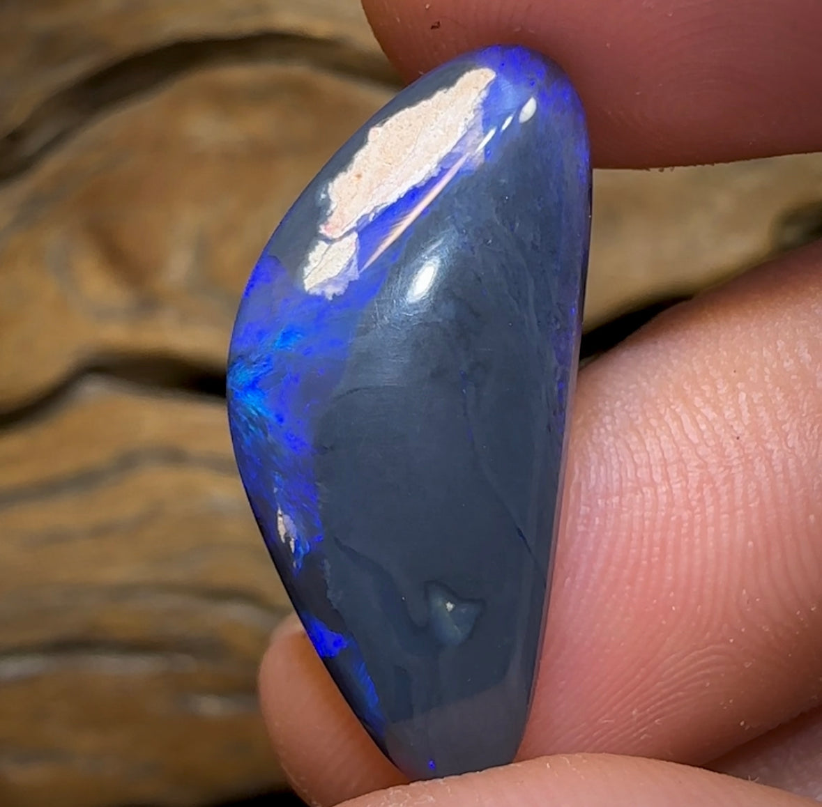 12.5cts - Big Australian Black Opal from Lightning Ridge, great value - Opal Whisperers