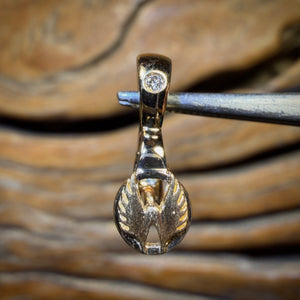 All New Opal Whisperers Branded Clip on Clasp w/ Logo - 10k Gold w/ Natural Diamond