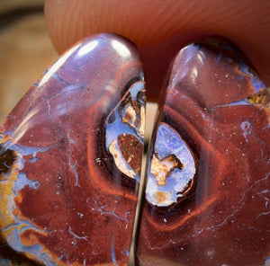 16.1cts - Tribal Yowah Nut Kernel Opal Pair BARGAIN