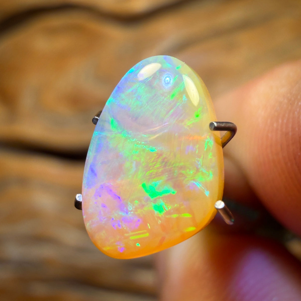 1,9 ct - Massiver australischer Boulder-Pipe-Opal mit goldenen Kristallen