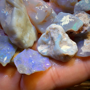 126.2cts - 15x Lightning Ridge Opal Rough Parcel. Potch n Colour