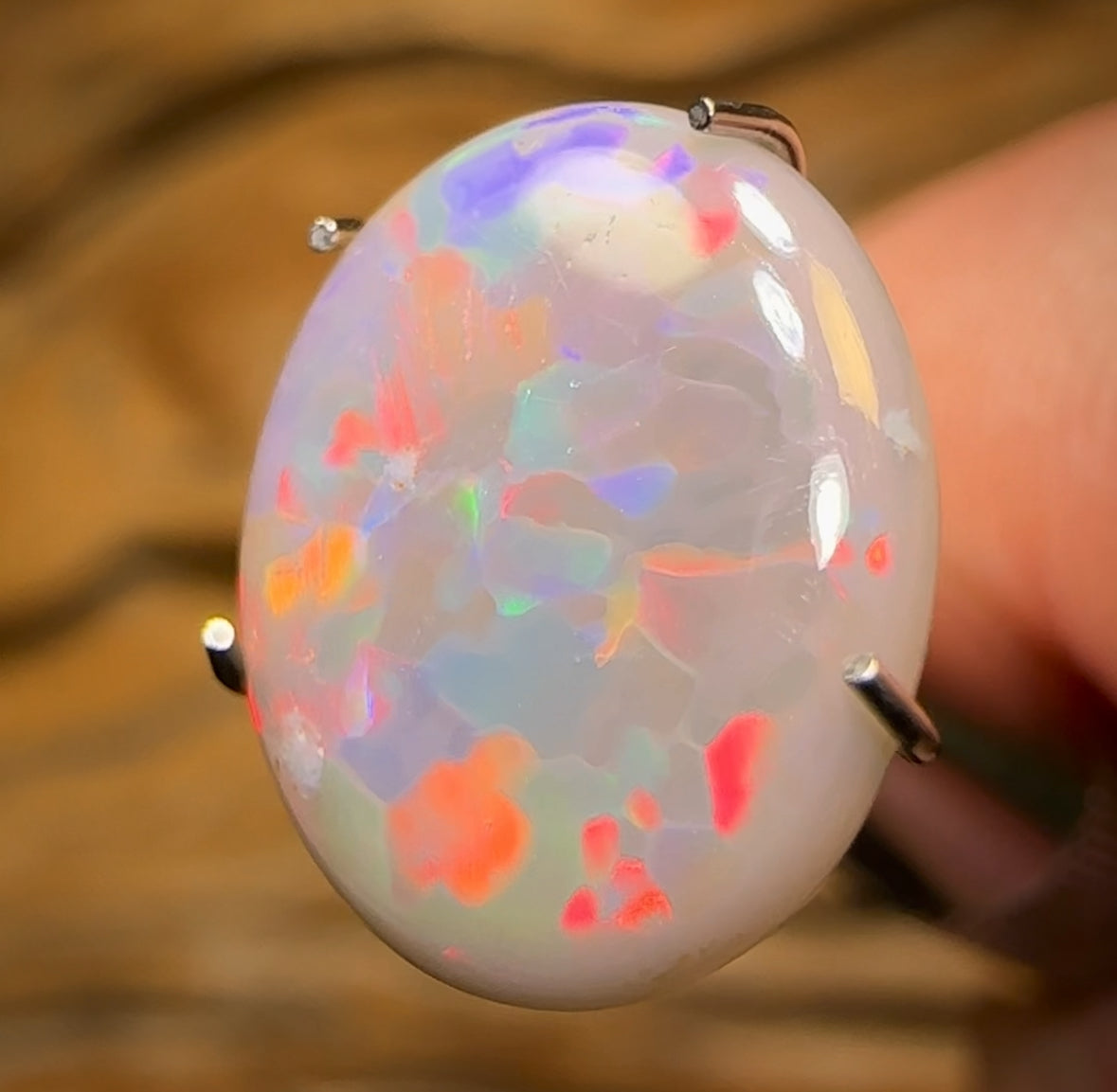 2.55cts - ‘Red Camo’ GEM Lightning Ridge Dark Opal