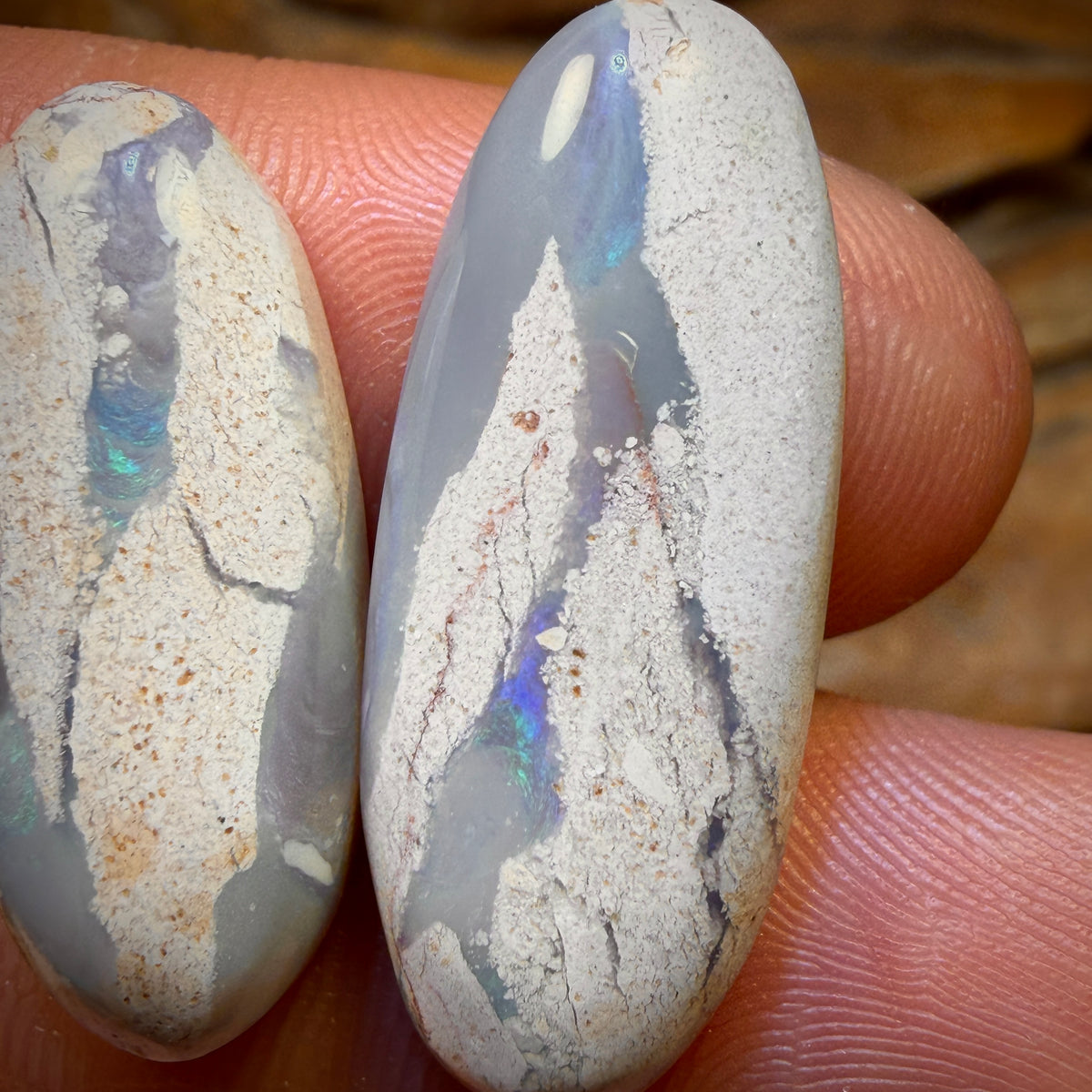 🔨 AUCTION 🔨 No Reserve 20.6cts - Lightning Ridge Opal Pair