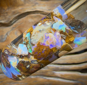 54.3cts - Vial of Boulder Opal Rough Pieces from Yowah - Opal Whisperers