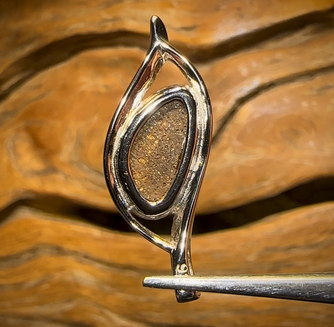 Sterling Silver - Queensland Boulder Opal Doublet Pendant BARGAIN